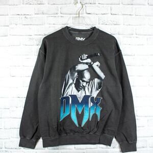DMX Sweatshirt Gray Men Unisex Small Medium Crew Neck Pullover Hip Hop Merch